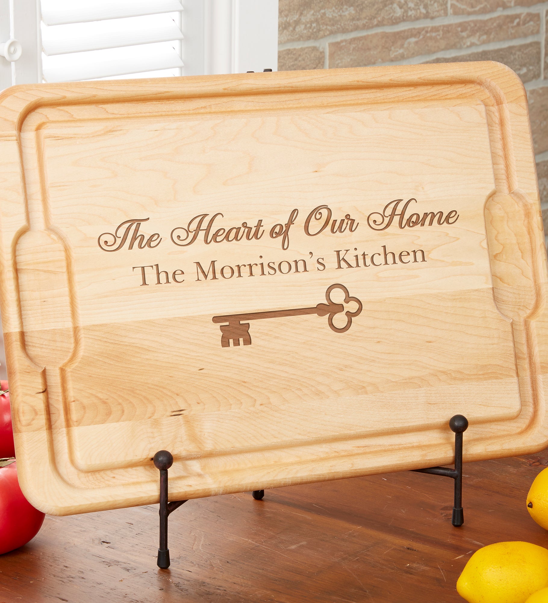 Key To Our Home Personalized Maple Cutting Board